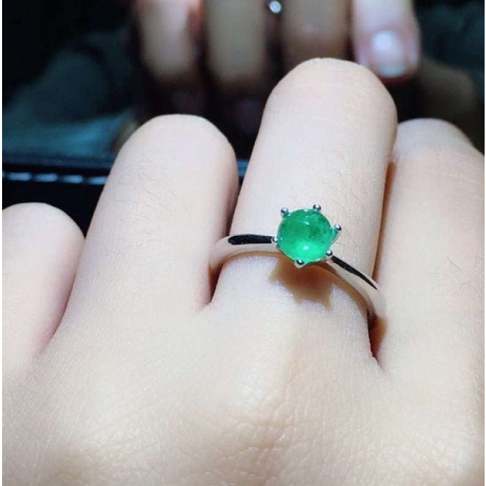 Natural Emerald Woman Ring, 925 Sterling Silver, Emerald Ring, Statement Ring, Engagement and Wedding Ring | Save 33% - Rajasthan Living 10