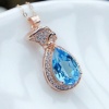 Natural Blue Topaz Pendant, Engagement Blue Topaz Silver Pendent, Woman Pendant, Pendant Necklace, Luxury Pendent, Pear Cut Stone Pendent | Save 33% - Rajasthan Living 13