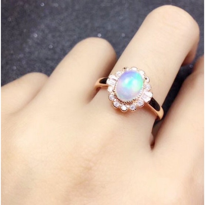 Natural Fire Opal Ring,925 Sterling Silver,Engagement Ring, Wedding Ring, Luxury Ring, Ring/Band | Save 33% - Rajasthan Living 6