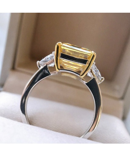 Lab Citrine Ring, Woman Ring, 925 Sterling Silver Citrine Ring, Statement Ring, Engagement and Wedding Ring, Emerald Cut Ring | Save 33% - Rajasthan Living 3