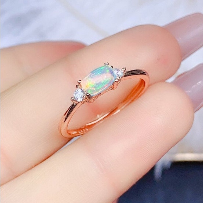 Natural Fire Opal Ring,925 Sterling Silver,Engagement Ring, Wedding Ring, Luxury Ring, Ring/Band | Save 33% - Rajasthan Living 10