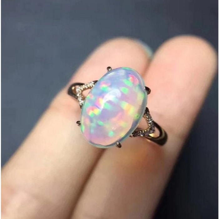 Natural Fire Opal Ring,925 Sterling Silver,Engagement Ring, Wedding Ring, Luxury Ring, Ring/Band | Save 33% - Rajasthan Living 5