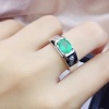 Natural Emerald & Cubic Zirconia Men Ring, 925 Sterling Silver, Emerald Ring, Statement Ring, Engagement and Wedding Ring | Save 33% - Rajasthan Living 12