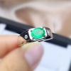 Natural Emerald & Cubic Zirconia Men Ring, 925 Sterling Silver, Emerald Ring, Statement Ring, Engagement and Wedding Ring | Save 33% - Rajasthan Living 11