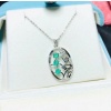 Natural Emerald Pendant, Engagement Pendent, Emerald Silver Pendent, Woman Pendant, Pendant Necklace, Luxury Pendant Round Cut Stone Pendent | Save 33% - Rajasthan Living 11