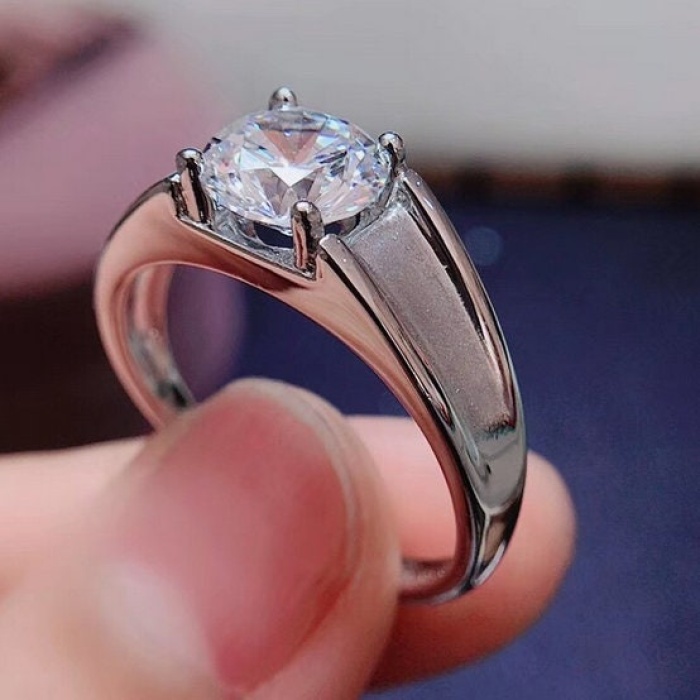 Moissanite Ring, 925 Sterling Silver, 2ct Moissanite Ring, Engagement Ring, Wedding Ring, Luxury Ring, Ring/Band, Round Cut Ring | Save 33% - Rajasthan Living 9