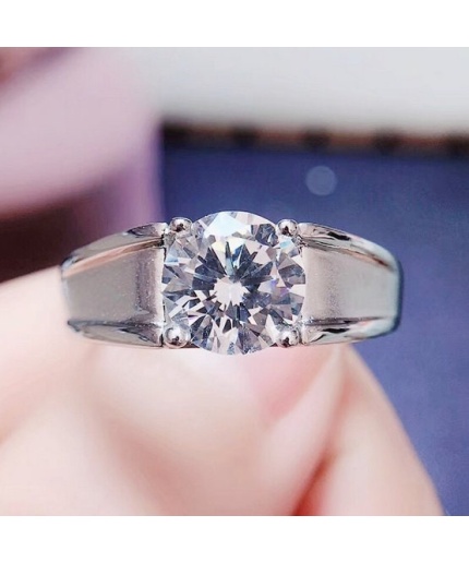 Moissanite Ring, 925 Sterling Silver, 2ct Moissanite Ring, Engagement Ring, Wedding Ring, Luxury Ring, Ring/Band, Round Cut Ring | Save 33% - Rajasthan Living