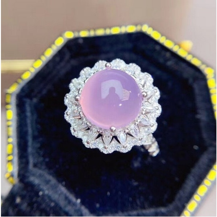 Natural Rose Quartz Ring, 925 Sterling Sliver, Rose Quartz Engagement Ring, Wedding Ring, luxury Ring, Ring/Band, Round Cabochon | Save 33% - Rajasthan Living 8