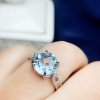 Natural Blue Topaz Ring, 925 Sterling Sliver, Topaz Engagement Ring, Topaz Ring, Wedding Ring, luxury Ring, soliture Ring, Round cut Ring | Save 33% - Rajasthan Living 12