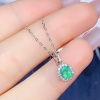 Natural Emerald Pendant, Engagement Pendent, Emerald Silver Pendent, Woman Pendant, Pendant Necklace, Luxury Pendant Oval Cut Stone Pendent | Save 33% - Rajasthan Living 16