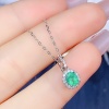 Natural Emerald Pendant, Engagement Pendent, Emerald Silver Pendent, Woman Pendant, Pendant Necklace, Luxury Pendant Oval Cut Stone Pendent | Save 33% - Rajasthan Living 11