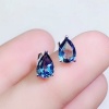 Natural Blue Topaz Stud Earrings, 925 Sterling Silver, Stud Earrings, Blue Topaz Earrings, Luxury Earrings, Pear Cut Stone Earrings | Save 33% - Rajasthan Living 11