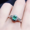 Natural Emerald & Cubic Zirconia Woman Ring, 925 Sterling Silver, Emerald Ring, Statement Ring, Engagement and Wedding Ring | Save 33% - Rajasthan Living 12