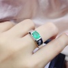 Natural Emerald & Cubic Zirconia Men Ring, 925 Sterling Silver, Emerald Ring, Statement Ring, Engagement and Wedding Ring | Save 33% - Rajasthan Living 14