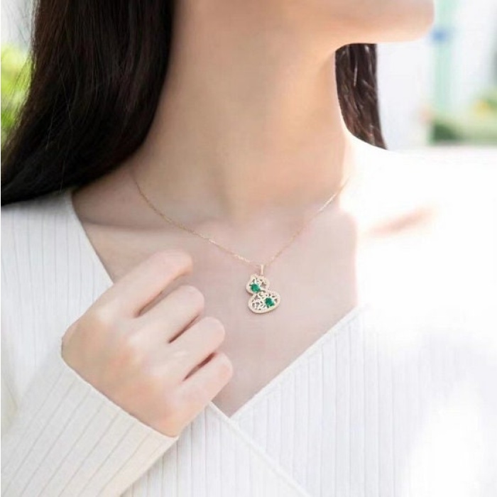 Natural Emerald Pendant, Engagement Pendent, Emerald Silver Pendent, Woman Pendant, Pendant Necklace, Luxury Pendant Oval Cut Stone Pendent | Save 33% - Rajasthan Living 6