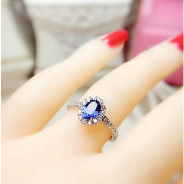Natural Tanzanite Ring,925 Sterling Sliver,Engagement Ring,Wedding Ring, luxury Ring, solitaire Ring, Oval cut Ring | Save 33% - Rajasthan Living 10