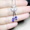 Natural Tanzanite Pendant, Engagement Pendant, Tanzanite Silver Pendant, Woman Pendant, Pendant Necklace, Luxury Pendant, Oval Cut Pendant | Save 33% - Rajasthan Living 9