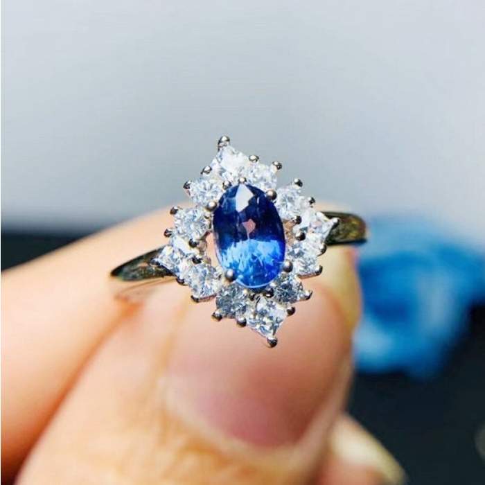 Natural Tanzanite Ring,925 Sterling Sliver,Engagement Ring,Wedding Ring, luxury Ring, solitaire Ring, Oval cut Ring | Save 33% - Rajasthan Living 10
