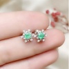 Natural Emerald Studs Earrings, 925 Sterling Silver, Emerald Earrings, Emerald Silver Earrings, Luxury Earrings, Round Cut Stone Earrings | Save 33% - Rajasthan Living 11