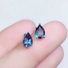 Natural Blue Topaz Stud Earrings, 925 Sterling Silver, Stud Earrings, Blue Topaz Earrings, Luxury Earrings, Pear Cut Stone Earrings | Save 33% - Rajasthan Living 13