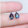 Natural Blue Topaz Stud Earrings, 925 Sterling Silver, Stud Earrings, Blue Topaz Earrings, Luxury Earrings, Pear Cut Stone Earrings | Save 33% - Rajasthan Living 15
