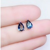 Natural Blue Topaz Stud Earrings, 925 Sterling Silver, Stud Earrings, Blue Topaz Earrings, Luxury Earrings, Pear Cut Stone Earrings | Save 33% - Rajasthan Living 14