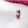 Natural Garnet Studs Earrings, 925 Sterling Silver, Garnet Studs Earrings, Earrings, Garnet Earrings, Luxury Earrings, Heart Stone Earrings | Save 33% - Rajasthan Living 10