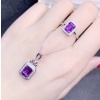 Natural Amethyst Jewellery Set , Engagement Pendent, Silver Amethyst Pendent, Woman Ring, Luxury Pendent, Emerald Cut Stone Pendent | Save 33% - Rajasthan Living 17