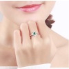 Natural Emerald & Cubic Zirconia Woman Ring, 925 Sterling Silver, Emerald Ring, Statement Ring, Engagement and Wedding Ring | Save 33% - Rajasthan Living 9
