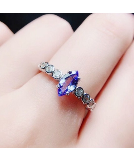 Natural Tanzanite Ring,925 Sterling Sliver,Engagement Ring,Wedding Ring, luxury Ring, solitaire Ring, Marquise cut Ring | Save 33% - Rajasthan Living 3