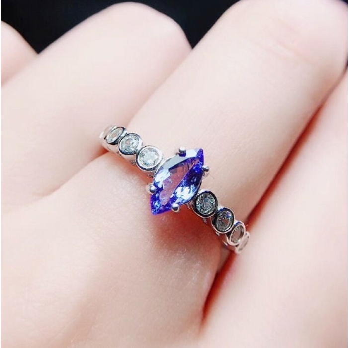Natural Tanzanite Ring,925 Sterling Sliver,Engagement Ring,Wedding Ring, luxury Ring, solitaire Ring, Marquise cut Ring | Save 33% - Rajasthan Living 6