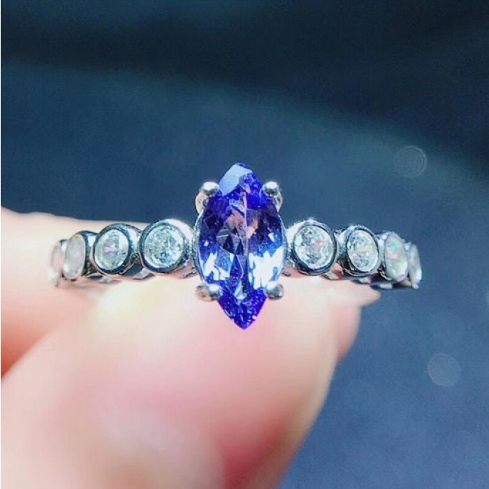 Natural Tanzanite Ring,925 Sterling Sliver,Engagement Ring,Wedding Ring, luxury Ring, solitaire Ring, Marquise cut Ring | Save 33% - Rajasthan Living 8