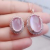 Natural Rose Quartz Jewelry Set, Engagement Ring, Rose Quartz Silver Pendent, Woman Pendant, Pendant Necklace, Luxury Ring, Oval Cabochon | Save 33% - Rajasthan Living 11