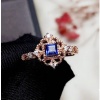 Natural Blue Sapphire Ring, 925 Sterling Sliver, Engagement Ring, Wedding Ring, luxury Ring, soliture Ring, Princess cut Ring | Save 33% - Rajasthan Living 14