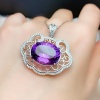 Natural Amethyst Pendant, Engagement Pendent, Silver Amethyst Pendent, Woman Pendant, Pendant Necklace, Luxury Pendent, Oval Cut Stone | Save 33% - Rajasthan Living 20