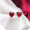 Natural Garnet Studs Earrings, 925 Sterling Silver, Garnet Studs Earrings, Earrings, Garnet Earrings, Luxury Earrings, Heart Stone Earrings | Save 33% - Rajasthan Living 8