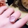 Natural Rose Quartz Jewelry Set, Engagement Ring, Rose Quartz Silver Pendent, Woman Pendant, Pendant Necklace, Luxury Ring, Oval Cabochon | Save 33% - Rajasthan Living 14
