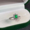Natural Emerald & Cubic Zirconia Woman Ring, 925 Sterling Silver, Emerald Ring, Statement Ring, Engagement and Wedding Ring | Save 33% - Rajasthan Living 18