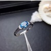 Natural Blue Topaz Ring, 925 Sterling Sliver, Topaz Engagement Ring, Topaz Ring, Wedding Ring, luxury Ring, solitaire Ring, Oval cut Ring | Save 33% - Rajasthan Living 15