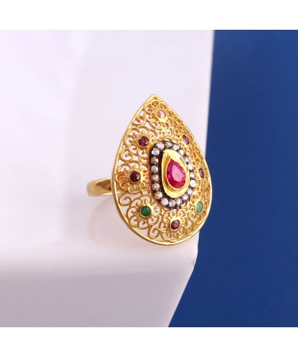 Ruby Victorian Ring, Emerald & Diamond Victorian Ring, Vintage Ring, Victorian Jewelry, 925 Sterling Silver Ring, Luxury Ring | Save 33% - Rajasthan Living