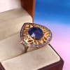 Sapphire Victorian Ring, Diamond Victorian Ring, Vintage Ring, Victorian Jewelry, 925 Sterling Silver Ring, Sapphire and Diamond Ring | Save 33% - Rajasthan Living 9