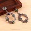 Emerald Victorian Earrings, Diamond Earrings, Drop Earrings, Vintage Earrings, Victorian Jewelry, Sapphire & Diamond Earrings, Gift For Her | Save 33% - Rajasthan Living 8