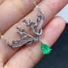 Natural Emerald Pendant, Engagement Pendant, Emerald Silver Pendent, Woman Pendant, Pendant Necklace, Luxury Pendent, Pear Cut Stone Pendent | Save 33% - Rajasthan Living 8
