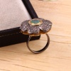 Natural Emerald Victorian Ring, Diamond Victorian Ring, Vintage Ring, 925 Sterling Silver Ring, Emerald & Diamond Ring, Luxury Ring | Save 33% - Rajasthan Living 11