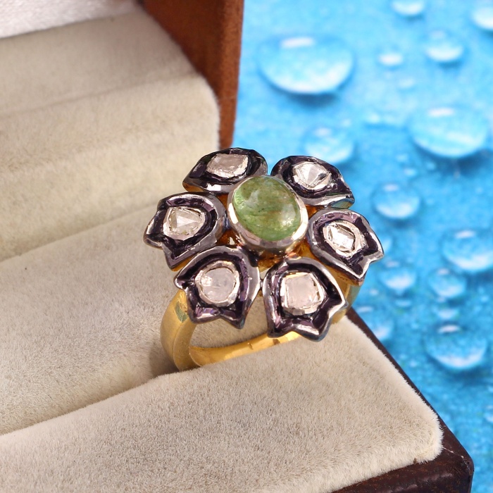 Natural Fahrenheit Victorian Ring, Diamond Victorian Ring, Vintage Ring, 925 Sterling Silver Ring, Fahrenheit and Diamond Ring, Luxury Ring | Save 33% - Rajasthan Living 6