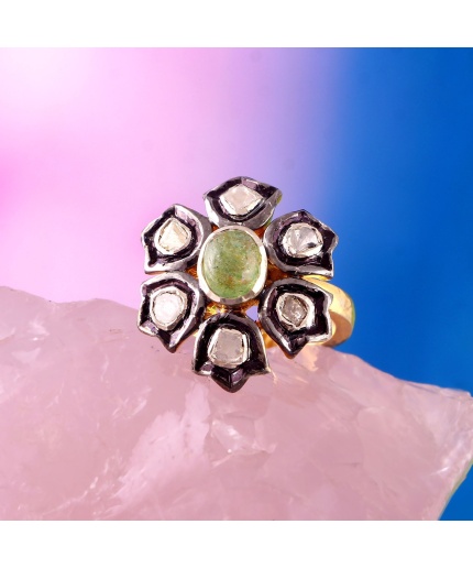 Natural Fahrenheit Victorian Ring, Diamond Victorian Ring, Vintage Ring, 925 Sterling Silver Ring, Fahrenheit and Diamond Ring, Luxury Ring | Save 33% - Rajasthan Living