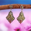 Emerald Victorian Earrings, Diamond Earrings, Drop Earrings, Vintage Earrings, Victorian Jewelry, Ruby & Diamond Earrings, Gift For Her | Save 33% - Rajasthan Living 8