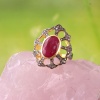 Ruby Victorian Ring, Diamond Victorian Ring, Vintage Ring, Victorian Jewelry, 925 Sterling Silver Ring, Ruby and Diamond Ring, Luxury Ring | Save 33% - Rajasthan Living 8