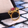 Ruby Victorian Ring, Diamond Victorian Ring, Vintage Ring, Victorian Jewelry, 925 Sterling Silver Ring, Ruby and Diamond Ring, Luxury Ring | Save 33% - Rajasthan Living 9