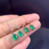 Natural Emerald Stud Earrings, 925 Sterling Silver, Emerald Earrings, Emerald Silver Earrings, Luxury Earrings, Oval Cut Stone Earrings | Save 33% - Rajasthan Living 14